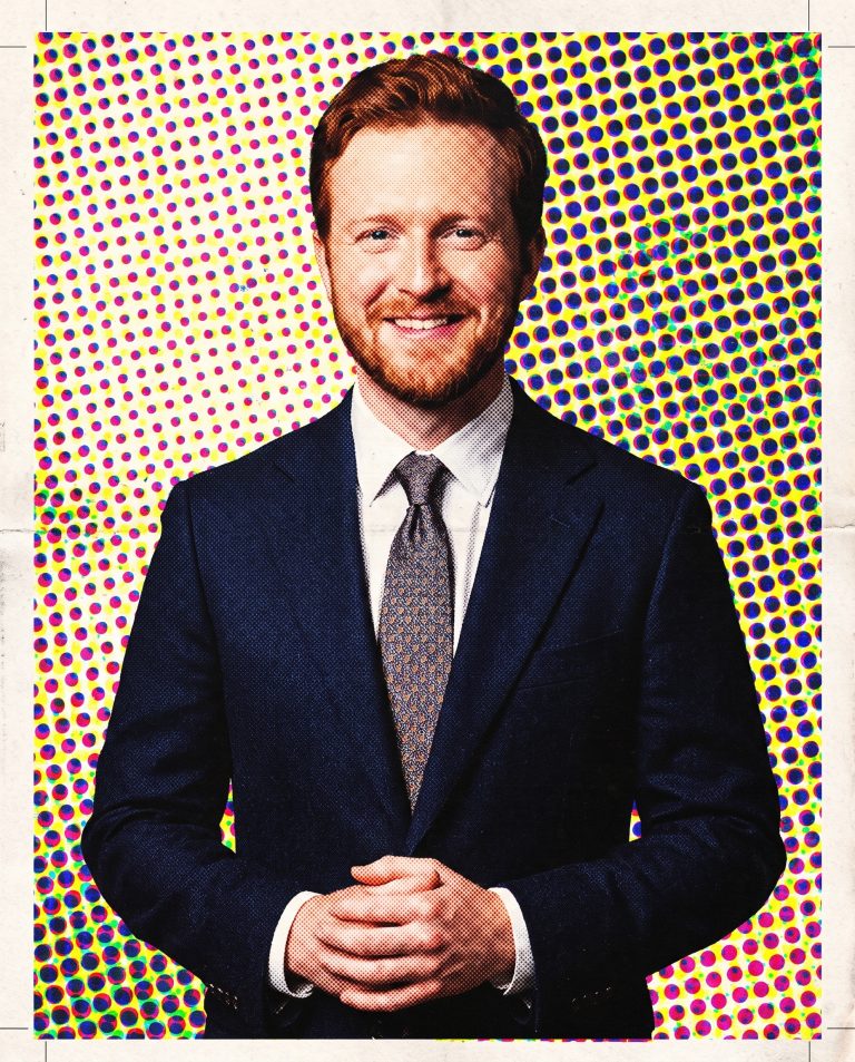A guest is rendered as a large-format halftone print.